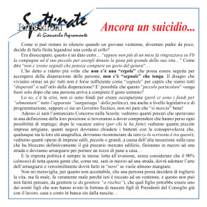 Ancora un suicidio…