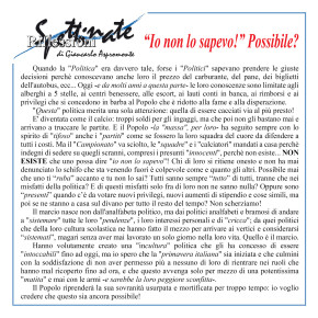 “Io non lo sapevo!” Possibile?