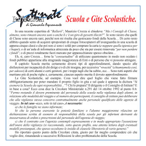 Scuola e Gite Scolastiche.