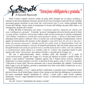 “Istruzione obbligatoria e gratuita.”