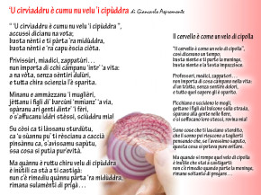 ‘U cirvìaddru è cumu nu velu ‘i cipùddra…